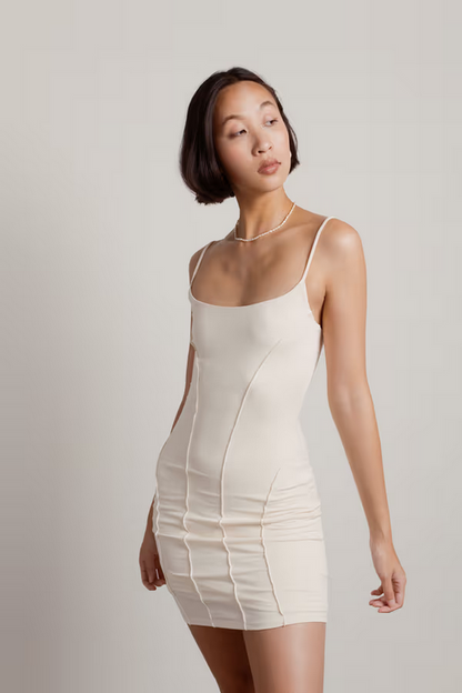 Tobi Women's Just A Small Thing Exposed Stitch Bodycon Mini Dress