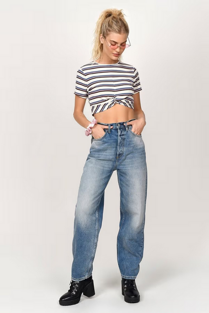 Tobi Women's Get To You Crop Top - White Multi