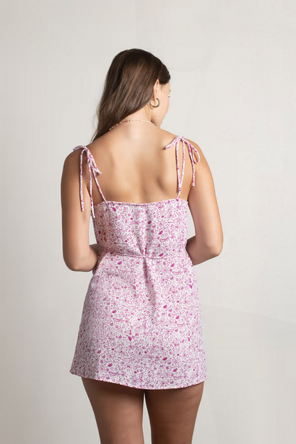 Tobi Women's Billie Boy Floral A-Line Mini Dress - Magenta