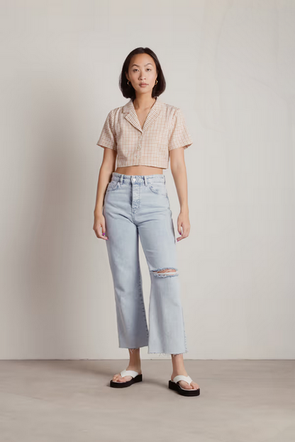 Tobi Women's Just Friends Crop Top - Tan