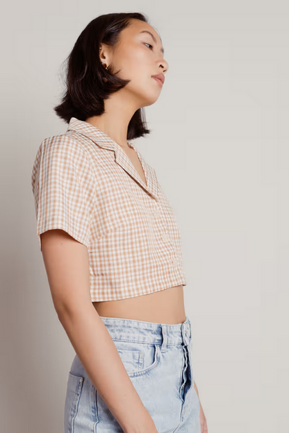 Tobi Women's Just Friends Crop Top - Tan