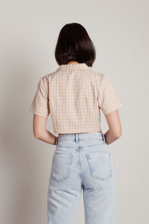 Tobi Women's Just Friends Crop Top - Tan