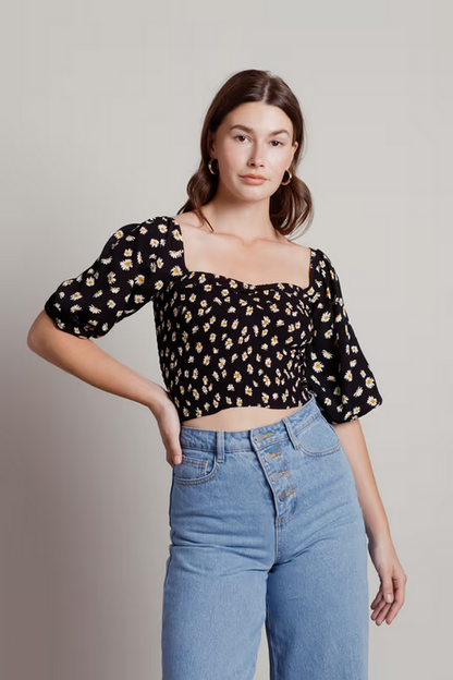 Tobi Women's She Said Crop Top - Black