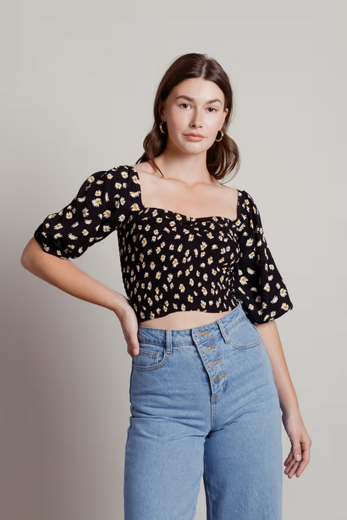 Tobi Women's She Said Crop Top - Black