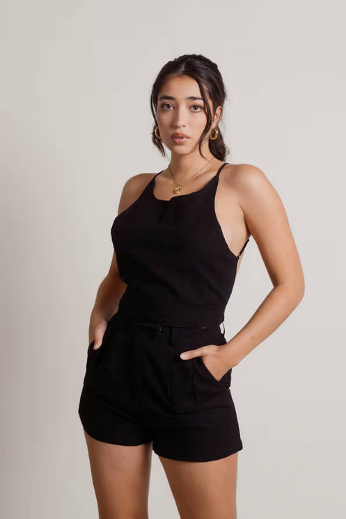 Tobi Women's Dylan Open Back Top and Short Set