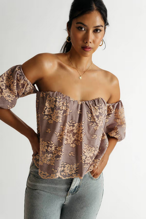 Tobi Women's Embrace Me Floral Blouse - Grey Multi