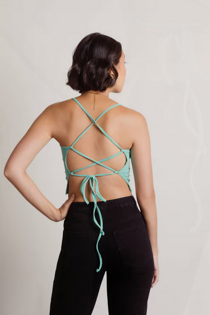 Tobi Women's Fantastic Crop Top - Green