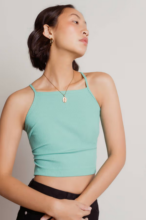 Tobi Women's Fantastic Crop Top - Green