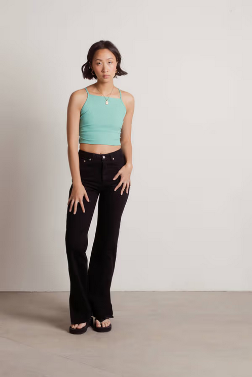 Tobi Women's Fantastic Crop Top - Green