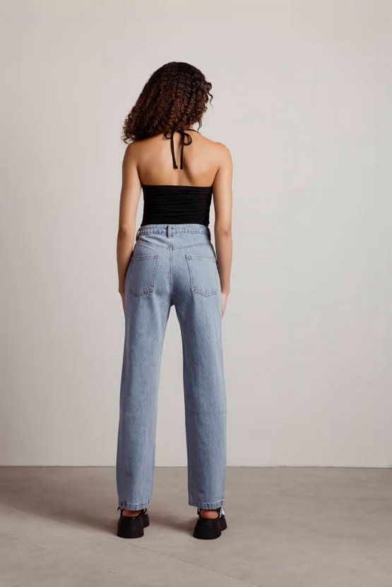 Tobi Women's Elysian Heights Distressed Jeans - Light Wash