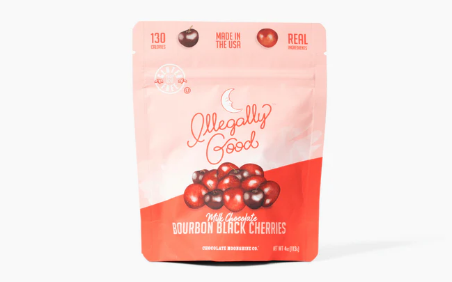 Chocolate Moonshine Co Bourbon Black Cherries - Snacking Bag