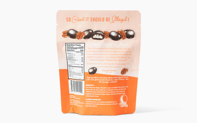 Chocolate Moonshine Co Orange Bourbon Pecans - Snacking Bag