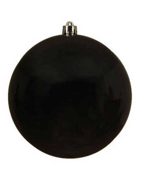 Decorator's Warehouse Black Shatterproof Ornament - 14cm Diameter