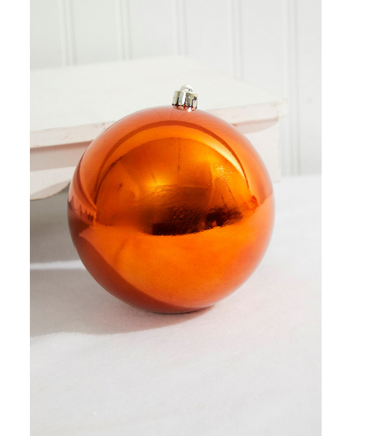 Decorator's Warehouse 14cm Warm Cider Orange Shatterproof Ornament