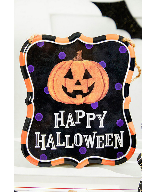 Decorator's Warehouse 7"x 6" Assorted Halloween Embossed Sign