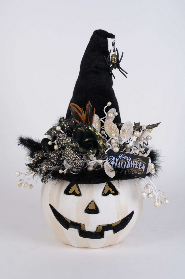 Decorator's Warehouse Karen Didion White Fiber Optic Pumpkin