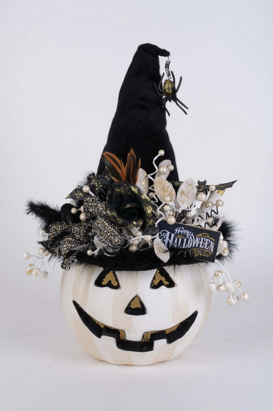 Decorator's Warehouse Karen Didion White Fiber Optic Pumpkin