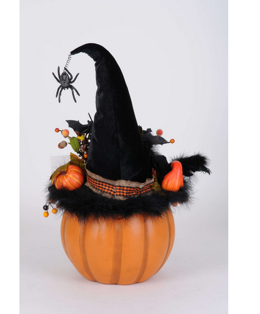 Decorator's Warehouse 22" Karen Didion Lighted Fiber Optic Pumpkin