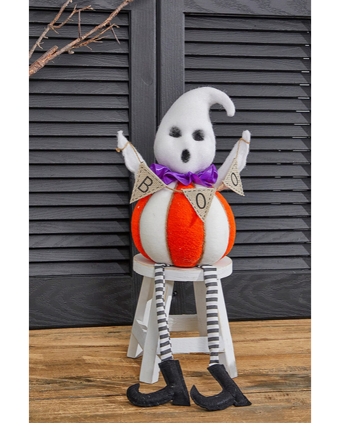 Decorator's Warehouse 21” Boo Ghost Pumpkin Decor