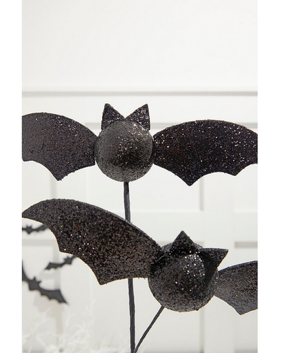 Decorator's Warehouse 25” Glitter Black Bat Spray