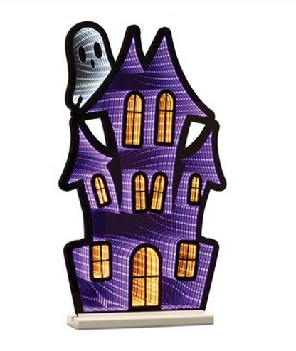 Decorator's Warehouse 23.5"H Haunted House with Ghost Infinity Light