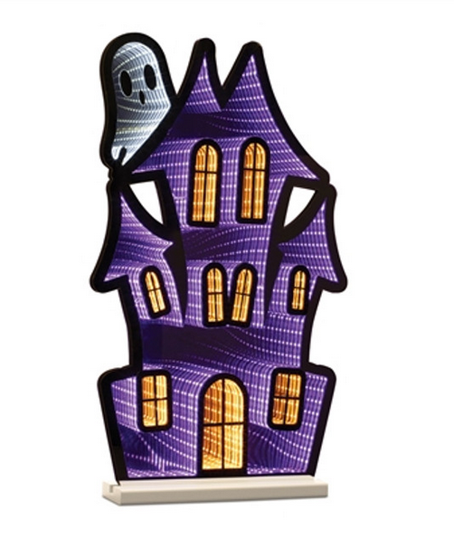 Decorator's Warehouse 23.5"H Haunted House with Ghost Infinity Light