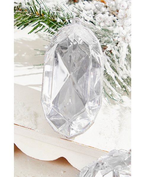 Decorator's Warehouse 4"-5" Jewel Ornament - Silver