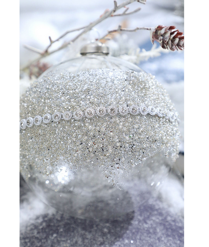 Decorator's Warehouse 5" Glass Jewel Ball Ornament