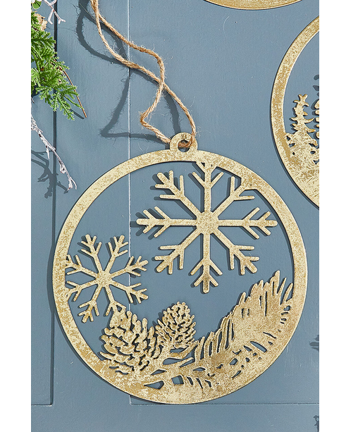 Decorator's Warehouse 10” Gold Metal Christmas Ornament