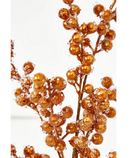 Decorator's Warehouse 27" Beaded Iced Berry Spray - Brown