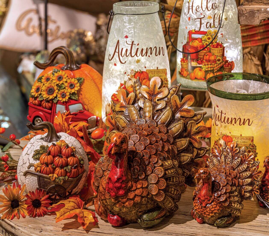Decorator's Warehouse 8.8” Resin Harvest Pumpkin