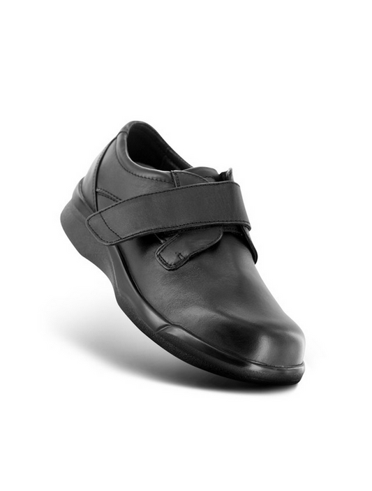 Apexfoot Men's Biomechanical Single Strap Casual Shoe - Black