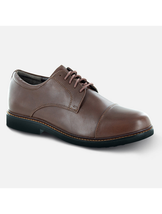 Apexfoot Men's Cap Toe Oxford Dress Shoe Lexington - Brown