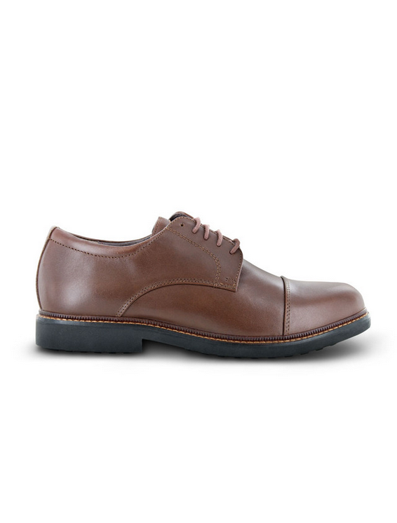 Apexfoot Men's Cap Toe Oxford Dress Shoe Lexington - Brown