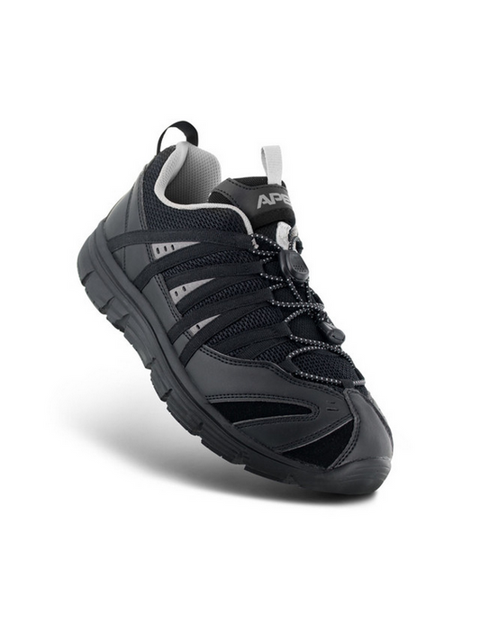 Apexfoot Men's Athletic Bungee Active Shoe - A5000 - Black