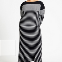 ELOQUII Women's Striped Sweater Dress