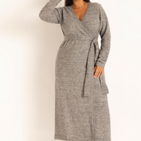 ELOQUII Women's Sweater Wrap Dress