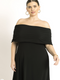 ELOQUII Women's Off The Shoulder Maxi Dress