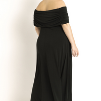 ELOQUII Women's Off The Shoulder Maxi Dress