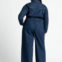 ELOQUII Women's Denim Jumpsuit