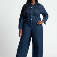 ELOQUII Women's Denim Jumpsuit