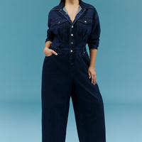 ELOQUII Women's Denim Jumpsuit