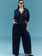 ELOQUII Women's Denim Jumpsuit