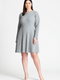 ELOQUII Women's Mini Rib Fit & Flare Dress