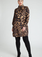 ELOQUII Women's Leopard Bow Tie Mini Dress