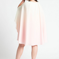 ELOQUII Women's Ombre Mini Cape Dress