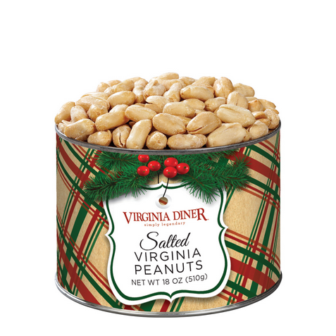 Virginia Diner Holiday Plaid Salted Virginia Peanuts