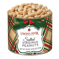 Virginia Diner Holiday Plaid Salted Virginia Peanuts