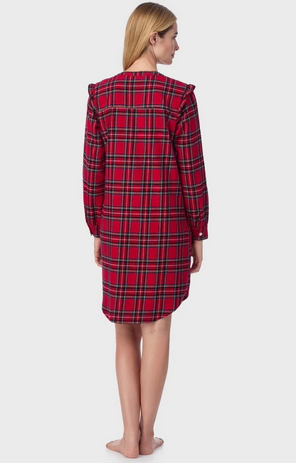Lanz of Salzburg Women's Red Tartan Womens Nightshirt