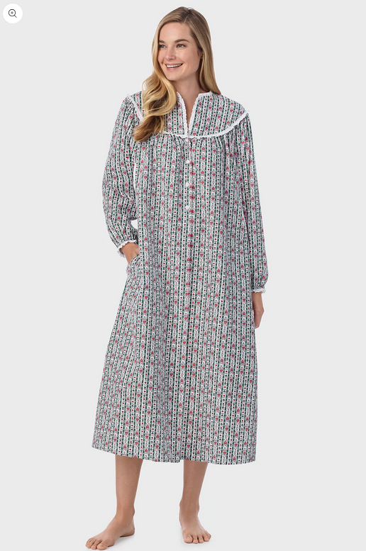 Lanz of Salzburg Women's Hunter Tyrolean Flannel Gown